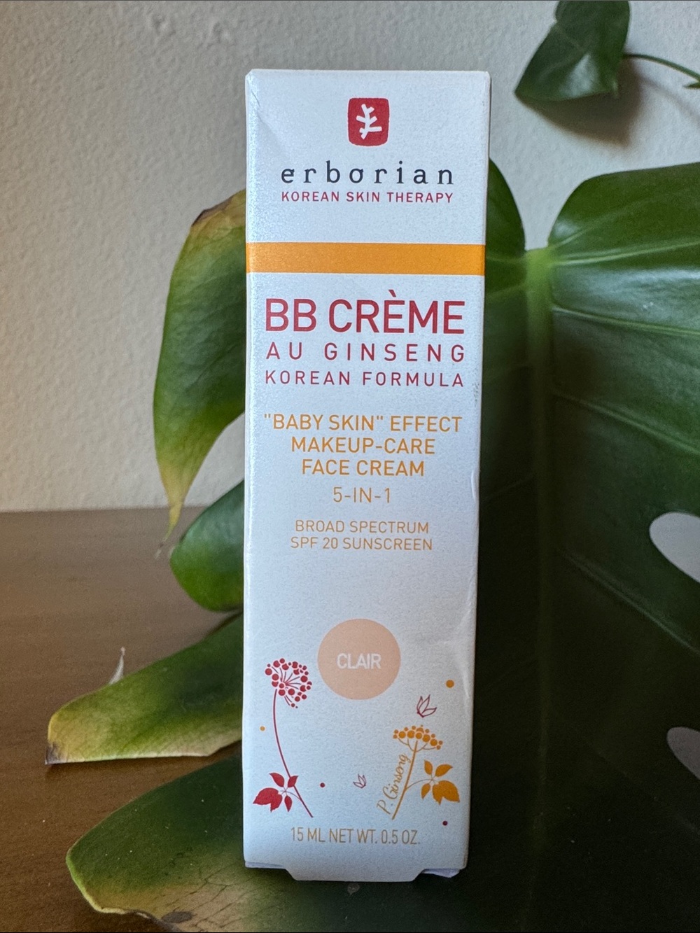 Erborian BB Crème Au Ginseng Clair - 5-in-1 Face Cream SPF 20 (Light)